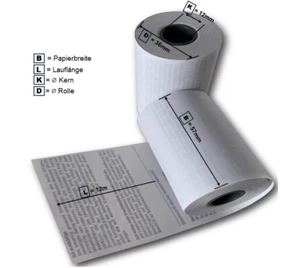 100 Thermorollen Kassenrollen 57mm x 12m x 12mm - 100 Rollen - SEPA Lastschrift - Bild 1 von 1