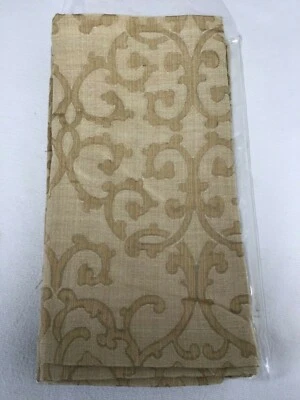 WATERFORD LINENS NEVAN SET OF 4 NAPKINS  KHAKI 100% COTTON 19 X 19 NIP - Image 1 of 2