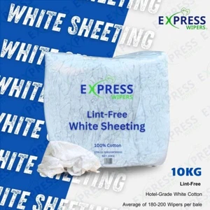 White 100% Cotton Lint Free Industrial Garage Cleaning Rags Wipers Wiping Cloths - Picture 1 of 15