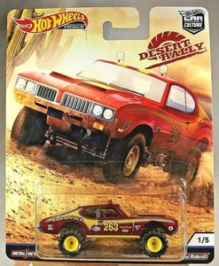 2019 Hot Wheels Car Culture Desert Rally 1/5 '70 OLDSMOBILE 442 Dark Red w/RR's - Picture 1 of 5