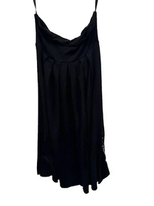 Baby Phat Y2K Tube Top Strapless Dress Black Silver Embroidered Logo Small - Picture 1 of 4