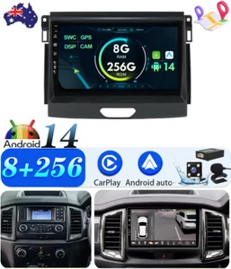256G CarPlay Android14 Stereo GPS Navi Head Unit Radio For 2016-2020 Ford Ranger - Bild 1 von 24