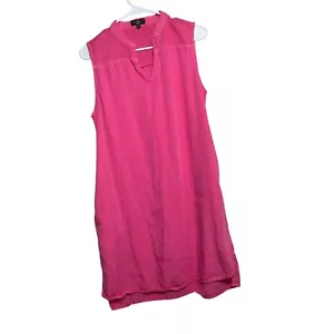 Samt Herz Kleid Damen Medium Rosa Ärmellos V-Ausschnitt Etuikleid Mini Tank - Bild 1 von 9