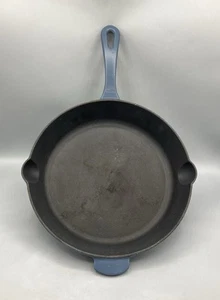 Cuisinart Cast Iron Enamel Skillet/Frying Pan ~ C122-24 10" Blue - Picture 1 of 6