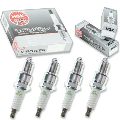 4 pcs NGK V-Power Spark Plugs for 1968-1979 Toyota Corolla 1.2L 1.1L 1.6L L4 dt - image 1 of 4