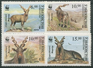 Uzbekistan 1995 WWF Animal Welfare Goats Screw Goat 61/64 MNH - Picture 1 of 1