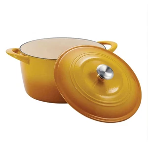 Tramontina Bestow 5.5-Quart Enameled Cast Iron Round Dutch Oven with Lid Sunrise - Picture 1 of 3