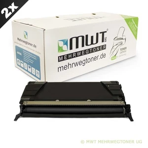 2x Eco Toner Black Replaces Lexmark C736H2KG - Zdjęcie 1 z 2
