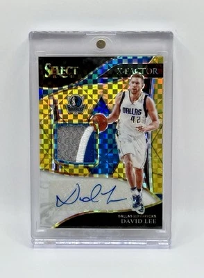 Parche/automático David Lee X-Factor 2021-22 Panini Select 8/10 dorado Foto 1 de 3