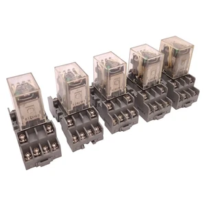 Lot of 5 Omron MY4N 24DC Power Relay 4PDT, 250VAC/125VDC, 3A, 24VDC Coil - Picture 1 of 8