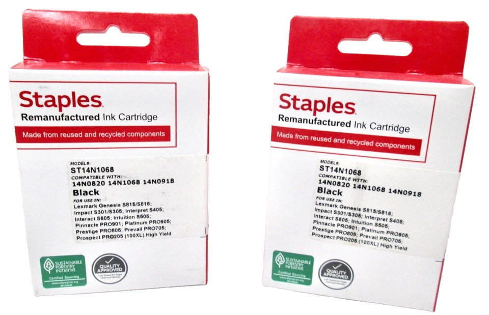 Tru Red Reman. Inkjet Cartridge Lexmark 100xl Black High Yield 938442