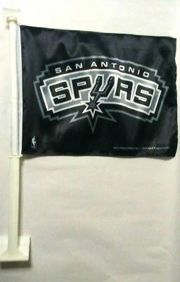 NBA San Antonio Spurs Car Window Flag New Rico Industries Basketball 2-sided - Image 1 of 4