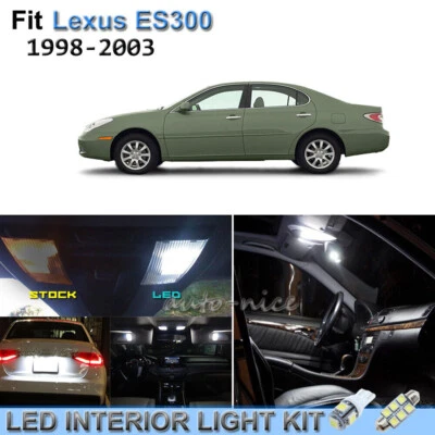 12pcs Bright White Interior LED Lights Package Kit For 1998-2003 Lexus ES300 - Image 1 of 4