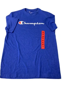 Champion Bozzetto BLAU Herren T-Shirt Baumwolle/Polyester NEU ohne Etikett S/S Medium M - Bild 1 von 12