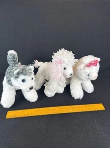 Aurora Mini Flopsie Husky Barboncino Gatto 8" Peluche Peluche Peluche Giocattolo Lotto di 3 - Foto 1 di 6