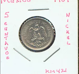 MÜNZEN WELT MEXIKO 1907 5 CENTAVOS CH VZ/AU (G735) - Bild 1 von 2