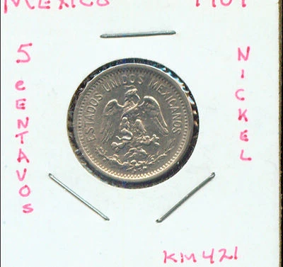 WORLD COINS MEXICO 1907 5 CENTAVOS CH EF/AU (G735) - Image 1 of 2