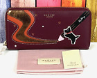 Radley Creates Dark Cherry Leather Zip Matinee Purse Wallet Large New Rrp £99
