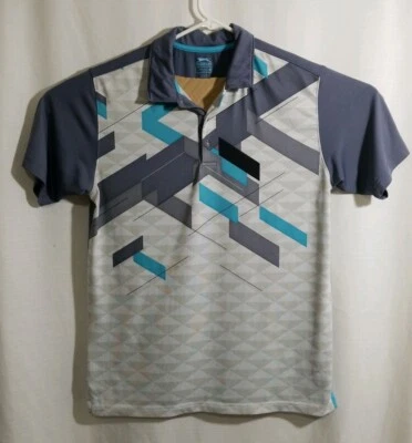 Slazenger Short Sleeve Gray Polo Golf Shirt Men's Medium, Wicking - Image 1 of 4