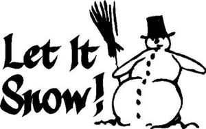 Snowman invierno let it nieve calcomanía vinilo ventana pegatina - Imagen 1 de 2