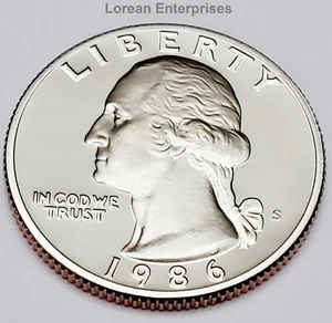 S Washington Quarter 1986 revestido ✼proof✼ bu - Imagen 1 de 2