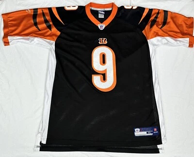 Футболка Cincinnati Bengals NFL NO9 Carson Palmer домашняя размер XL Reebok подлинная как новая - Изображение 1 из 4