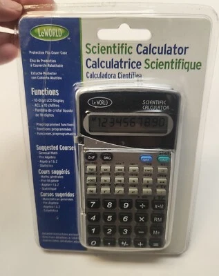 LeWorld Scientific Calculator 10 digit display many functions Cover Included - Image 1 of 3