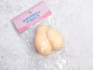 Squishy Balls Slow Rising Squishy Toy Berry Scent Stress Reliever Male Testicles - Picture 1 of 3