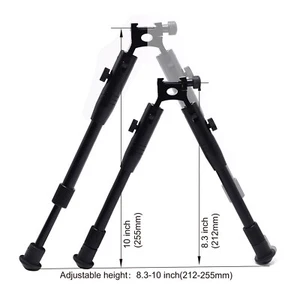 Adaptador de montaje Picatinny de 20 mm con retorno de resorte ajustable bípode táctico de 8-10 pulgadas - Imagen 1 de 11