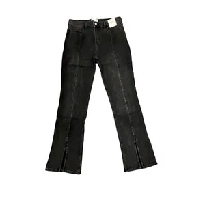 NWT Abercrombie Kids Black High Rise Flare Jean 17/18 Regular - Picture 1 of 5