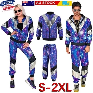 80s 90s Mens Shell Suit Costume Men Women Tracksuit Retro disco Outfit Cosplay - Picture 1 of 15