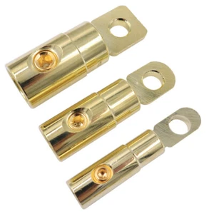 2PCS 0-8GA Gold-plated brass power terminal Wiring Terminal Ring Terminal O-Type - Picture 1 of 12