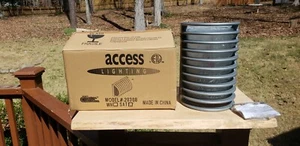 Access Lighting Poseidon Satin Wet Location 1 Light Bulkhead Frosted Shade Glass - Picture 1 of 9
