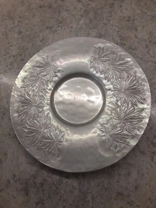 Bandeja de aluminio forjado a mano de metal Everlast vintage hojas de palma 8,75" - Imagen 1 de 8