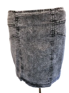 Mini-Bleistiftrock Größe M Nollie Stretch grau schwarz - Bild 1 von 5