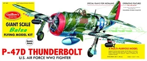 Kit de Avión Modelo a Escala Gigante Madera Rayo Rayo Guillow's P-47D GUI-1001 - Imagen 1 de 8