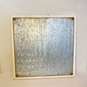 Inspirational Wall Decor Life Doesn't Have To Be Perfect Sign Rustic Farmhouse - Picture 1 of 7