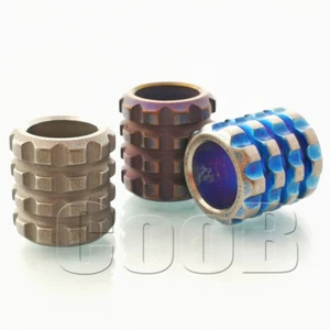 SOLID TITANIUM Paracord Bracelet Bead *CLAMP* Beads Knife Lanyard KeyChain CooB - Picture 1 of 10