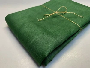 Material de tela de lino suave - cortinas de confección -140 cm de ancho verde liso - Imagen 1 de 4