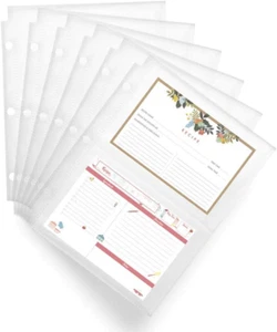 Recipe Card Protectors 8.5X6.8 Inch Recipe Card Sleeves for Mini Binders 4X6 Ind - Picture 1 of 12