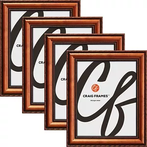 Victoria, 1.3" Copper & Black Picture Frame, Uncommon Sizes 18x18- 24x31, 4-Pack - Picture 1 of 8