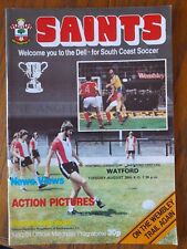 Southampton v Watford programme 26 August 1980 League Cup 2nd Round First Leg