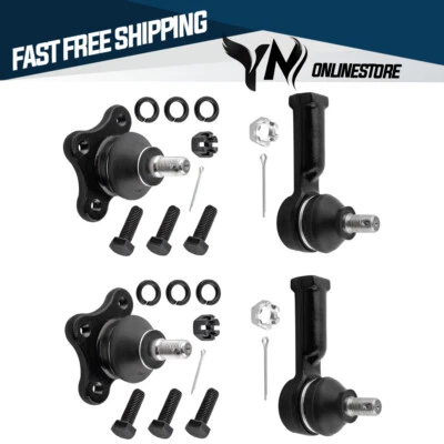 4Pcs Front Outer Tie Rod Upper Ball Joints for Mazda B2000 B2200 B2600 1987-93 - Image 1 of 4