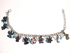 Disney Charm Bracelet Lilo & Stitch Charms Angel Scrump Blue Alien Jewelry - Picture 1 of 24