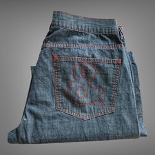 Dolce & Gabbana 33x28 High Rise Embroidered & Pocket Lightweight Denim Jeans
