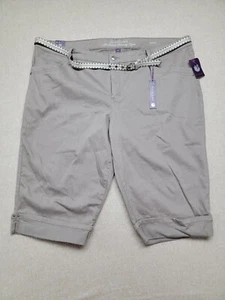 Neu mit Etikett ~ $ 50 ~ Gloria Vanderbilt 24 W Walnuss Cleo Gürtel Stretch Skimmer Capri beige - Bild 1 von 8