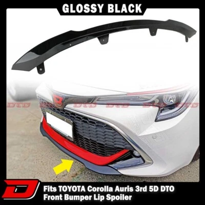 Alerón labial de parachoques delantero pintado negro 21 para Toyota Corolla AURIS E210 5D Foto 1 de 4