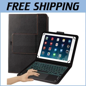 7-Color Backlit Touchpad Keyboard Case for 9-11" Tablets - Stylish & Functional - Picture 1 of 8
