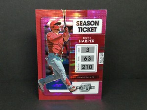 2022 Panini Chronicles #25 Bryce Harper, Phillies - Contenders Optic Pink Pulsar