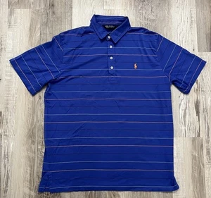 Polo Golf Ralph Lauren Blu Polo a Righe Uomo Taglia XL - Foto 1 di 5